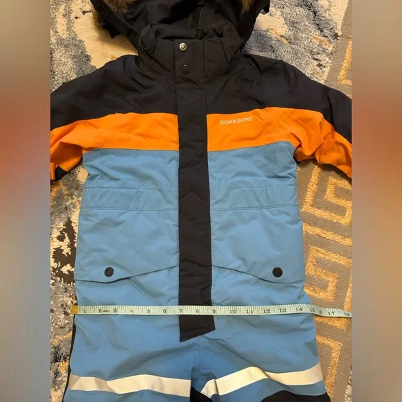 Didriksons skisuit overall blue orange boy 110
